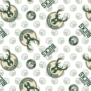 45" Camelot Fabrics NBA Milwaukee Bucks