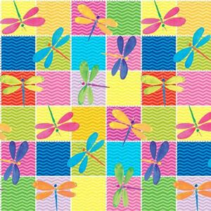 45" Blank Quilting Bloom Bouquet II Dragonflies