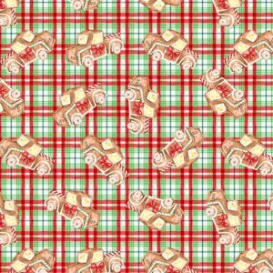45" 3 Wishes Fabric Gingerneering Ginger Plaid