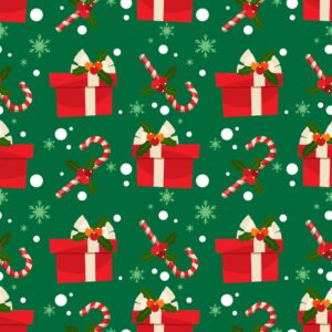 45" Candy Cane Gift - Green