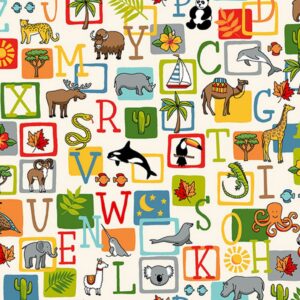 45" Andover Fabrics ABC By Makower UK