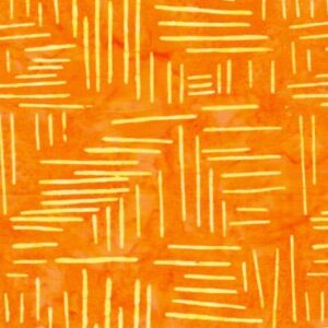 45" Island Batiks Matchsticks Tangerine