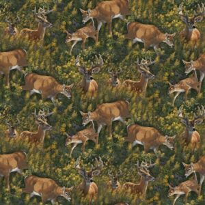 45" Feast In The Woods Deer Allover