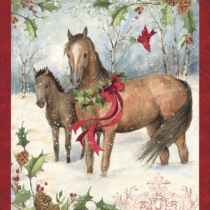 45" MDG Christmas Horse Panel