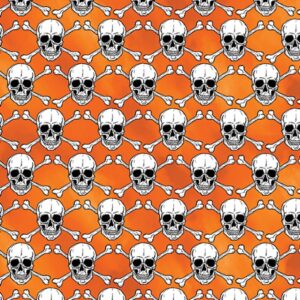 45" Benartex Halloween Spirit Glowing Skulls