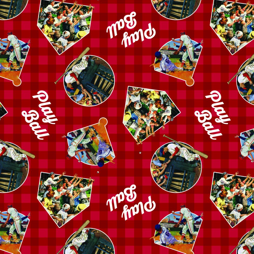 45" Saturday Evening Post Play Ball Fabric Fabric | Marshall Dry Goods
