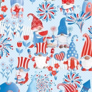 45" Benartex All American Gnomes