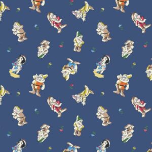 45" Camelot Fabrics Snow White Cast Toss