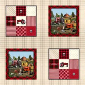 45" Print Concepts Farmall Plaid