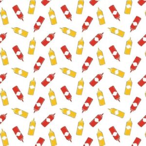 45" Camelot Fabrics Grill Master Ketchup & Mustard