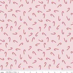 45" Riley Blake Flannel Santa Claus Lane Candy Canes