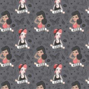 45" Camelot Fabrics Tattoo Girls