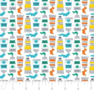 45" Camelot Fabrics Art Class Paint Tubes