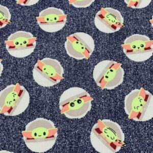 45" Camelot Fabrics The Mandalorian 2 Child Toss On Denim