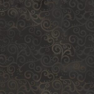 108" Quilting Treasures Ombre Scroll Black