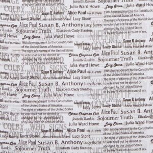 45" Benartex Votes For Women Names