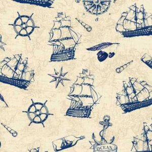 45" Stof Fabrics Seven Seas