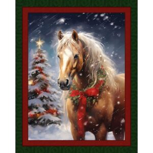 45" MDG Christmas Horse 36" X 45" Panel