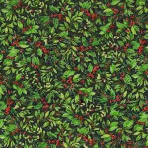 45" Oasis Fabrics Noel Holly & Mistletoe