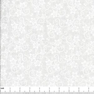 108" Baby Blooms White On White 3 Yard Piece $8.99 Per Yard