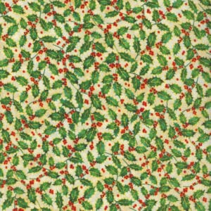 45" Oasis Fabrics Noel Holly Berries