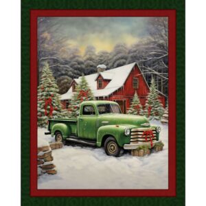 45" MDG Christmas At The Barn 36" X 45" Panel