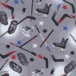 45" Hockey Stick Helmets Pucks Flannel