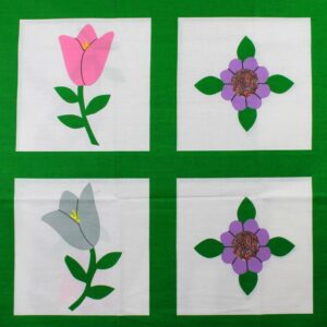 90" Spring Flower Hunter Quilt Top Print