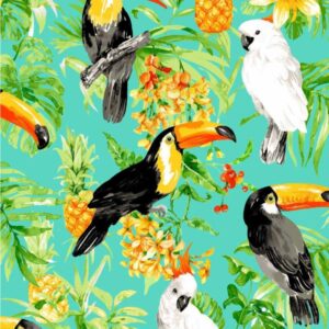 45" Oasis Fabrics Isle Print Toucans