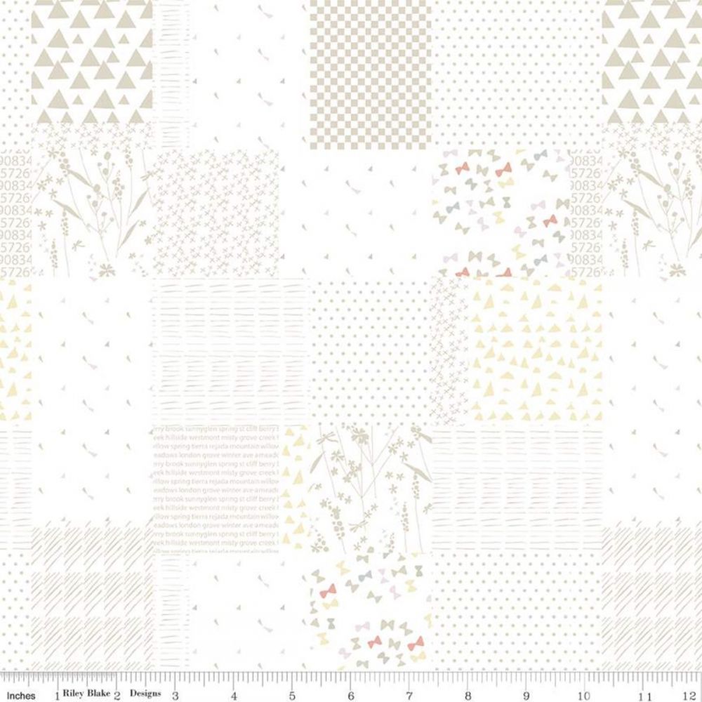 45" Riley Blake Hush Hush Low Volume Fabric | Marshall Dry Goods