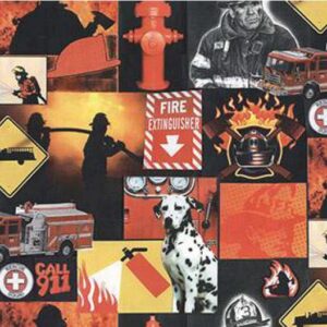 45" Call 911 Allover