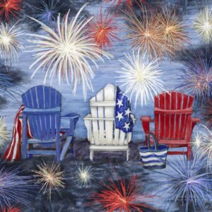 45" Patriotic Chair Scene