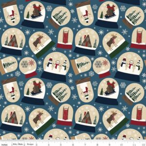 45" Riley Blake Let It Snow Flannel Globes