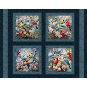 45" MDG Branch Buddies Bird Pillow Panel
