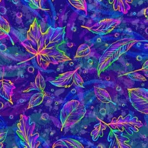 45" Oasis Fabrics Mystic Nature Leaf Etchings