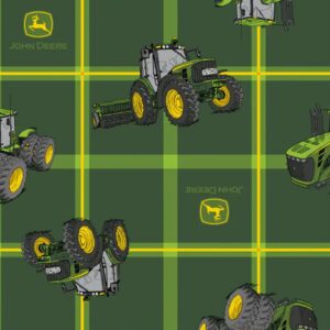 45" John Deere Square Plaid Tractor