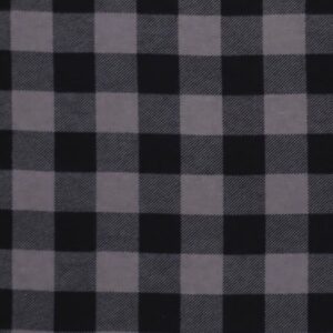 45" Buffalo Plaid Flannel Grey