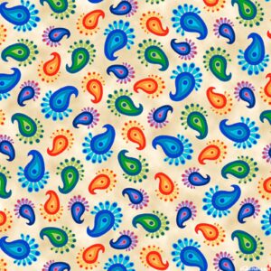 45" Quilting Treasures Peacock Blossoms