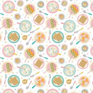 45" Camelot Fabrics Breakfast Flat Lay