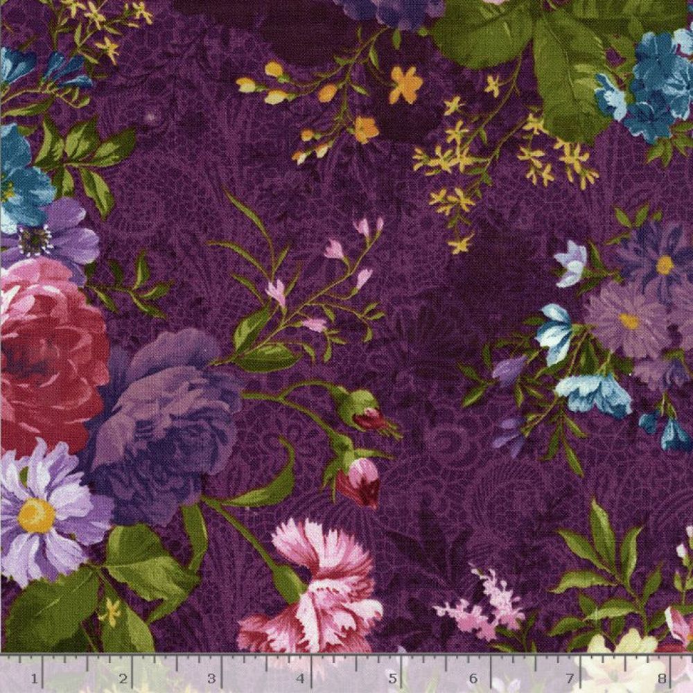45" Timeless Treasures Floral Bouquets Fabric | Marshall Dry Goods