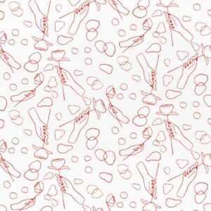 45" Paintbrush Studio Sailor Mary Roses Red