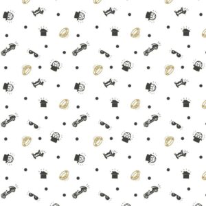 45" Camelot Fabrics Monopoly Take A Chane Tossed Game Tokens