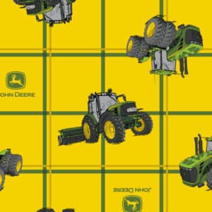 45" John Deere Square Plaid Yellow