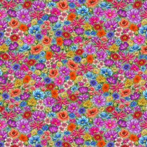 45" Blank Quilting Out Of Farms Way Wildflowers