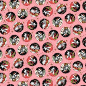 45" Studio E Fabric Candy Cane Lane Cats and Dogs