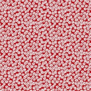 45" Studio E Fabric Raspberry Ripple Daisy Red