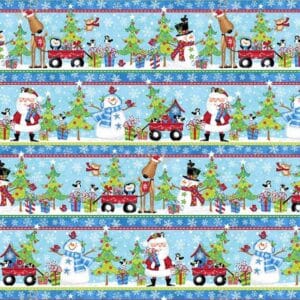 45" Studio E Fabric A Jolly Good Time Stripe