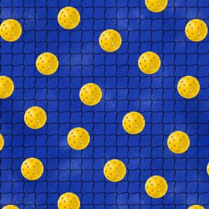 45" Blank Quilting Pickleball Anyone? Pickleballs on Net