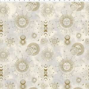 45" In The Beginning Fabrics The Sun, The Moon, and The Stars