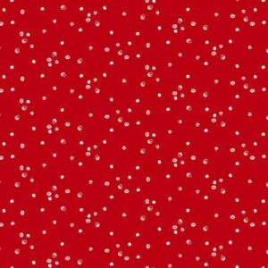 45" Studio E Fabric Raspberry Ripple Mushrooms Red